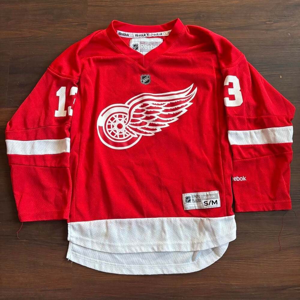 Reebok Detroit Red Wings Datsyuk 13 Hockey Jersey Youth S/M